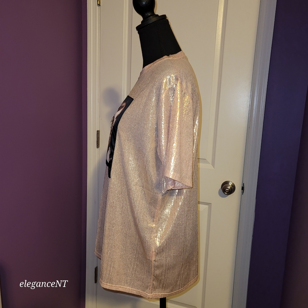 Day G Rose Gold Shimmer Blouse Sz: 2XL NWT - Picture 2 of 15